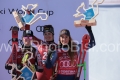 ALPINE SKIING - FIS WC 2023-2024Women's World Cup DHCortina D'Ampezzo, Veneto, Italy2024-01-26 - FridayImage shows: GRENIER Valerie (CAN)  - AGER Christina  (AUT)  - GOGGIA Sofia (ITA) 3rd CLASSIFIED