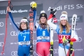 SKIING - FIS SKI WORLD CUP, Super G Ladies.La Thuile, Valle D'Aosta, Italy2020-02-29 - SaturdayImage shows Pdium BRIGNONE Federica,ORTLIEB Nina (AUT),SUTER Corinne (SUI)