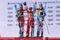 ALPINE SKIING - FIS WC 2023-2024Women's World Cup SGCortina D'Ampezzo, Veneto, Italy2024-01-28 - SundayImage shows: VENIER Stephanie (AUT) SECOND CLASSIFIED - GUT-BEHRAMI Lara (SUI) FIRST CLASSIFIED - MIRADOLI Romane (FRA) THIRD CLASSIFIED