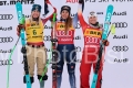 ALPINE SKIING - FIS WC 2023-2024
Women's World Cup SG
Image shows: GOGGIA Sofia (ITA) - FIRST CLASSIFIED
HUETTER Cornelia  (AUT) - SECOND CLASSIFIED
GUT-BEHRAMI Lara (SUI) - 3rd CLASSIFIED